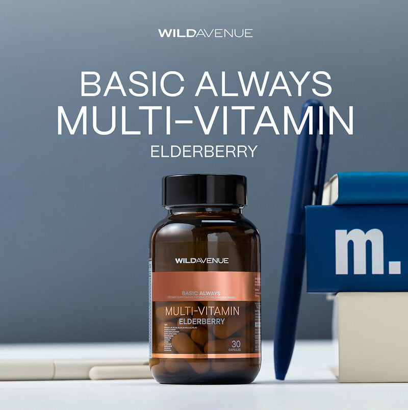 Wild Avenue Basic Always Multi-Vitamin Elderberry 30 Capsules