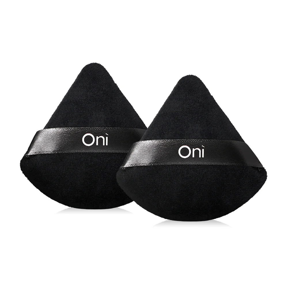 Oni Triangle Powder Puff 2pcs - #Black
