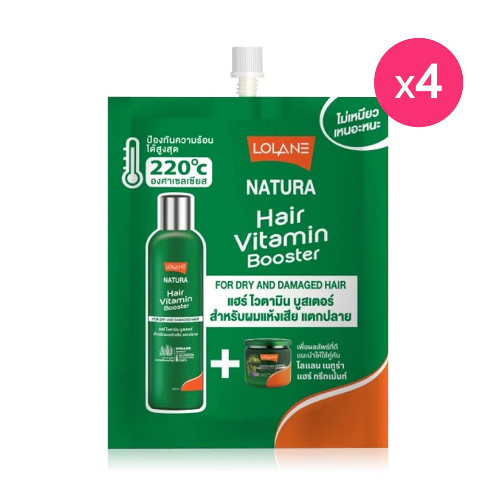 Lolane Natura Hair Vitamin Booster For Dry And Damaged Hair 20ml x 4pcs