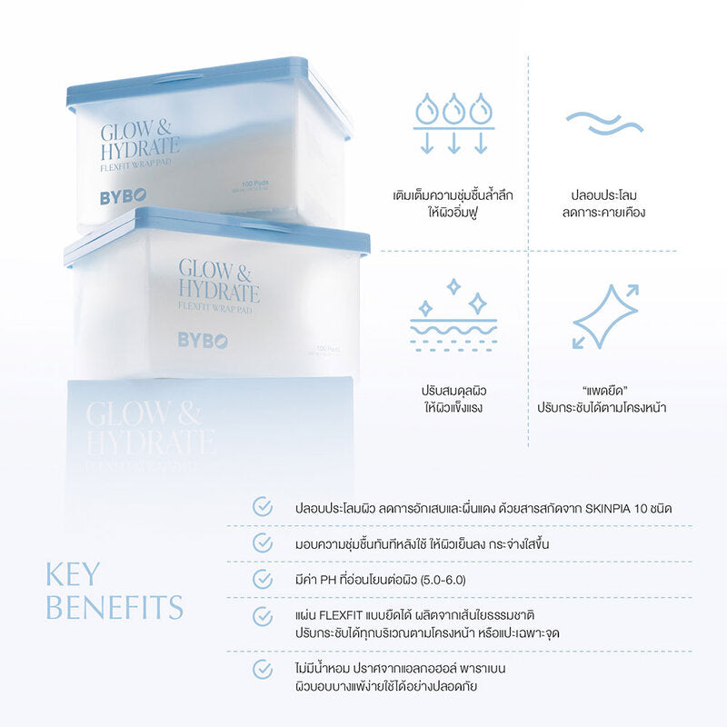 BYBO Glow & Hydrate Flexfit Wrap Pad 300ml