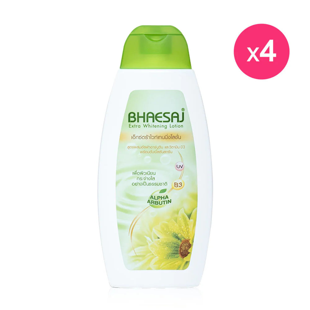 BHAESAJ Extra Whitening Lotion Alpha Arbutin 150ml x 4pcs