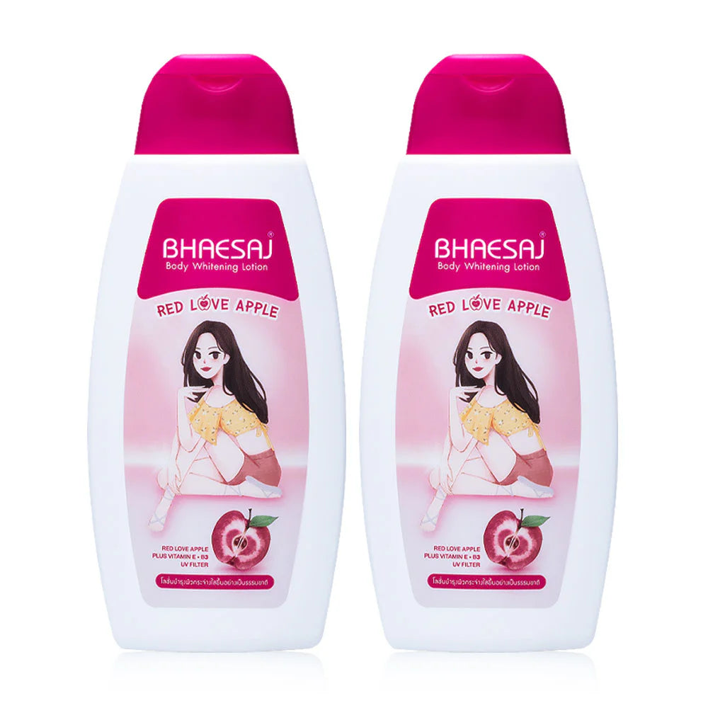 BHAESAJ Body Whitening Lotion Red Love Apple 150ml x 2pcs