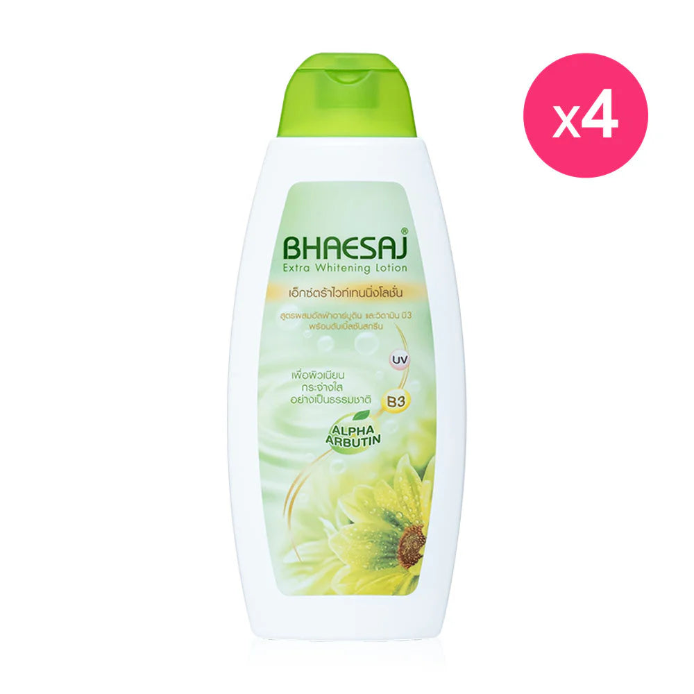 BHAESAJ Extra Whitening Lotion Alpha Arbutin 250ml x 4pcs