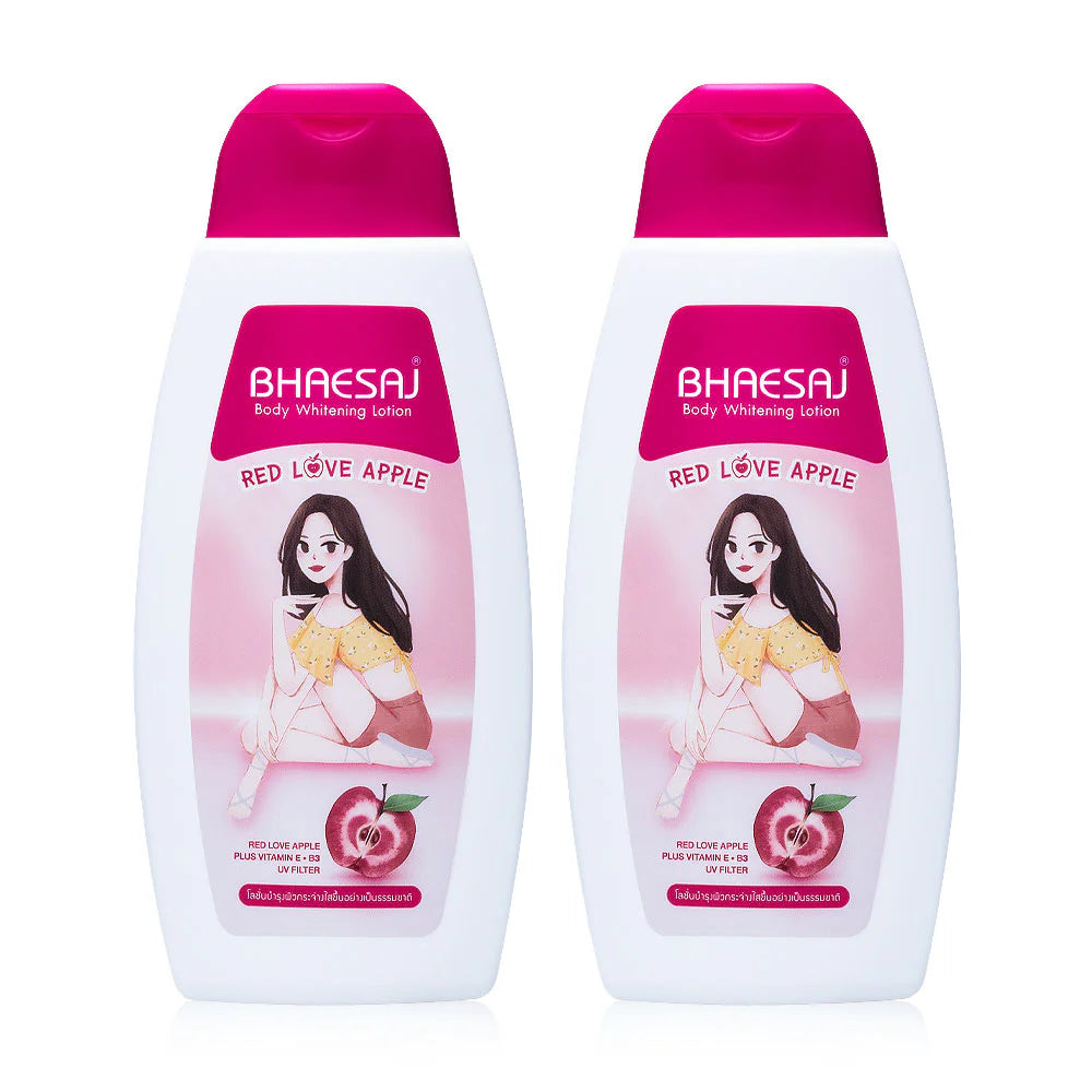 BHAESAJ Body Whitening Lotion Red Love Apple 250ml x 2pcs