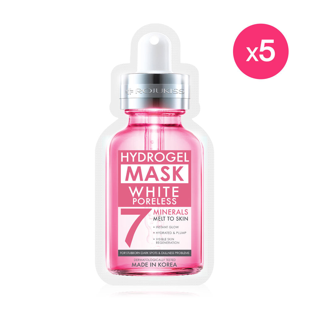 Rojukiss White Poreless Hydrogel Mineral Mask 7 [25ml x 5pcs]
