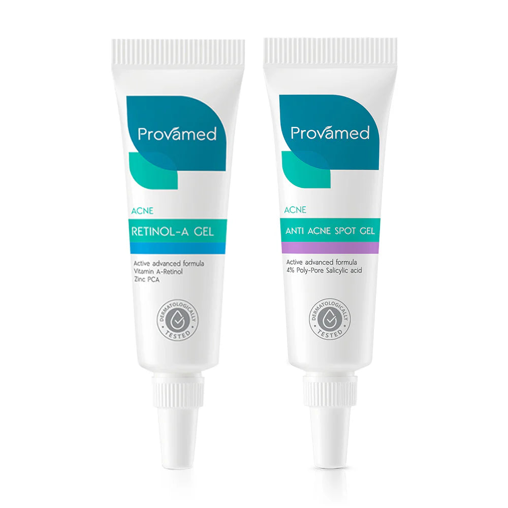 PROVAMED Set Acne: Provamed Acne Retinol-A Gel 10g + Rapid Clear Acne Spot Gel 10g