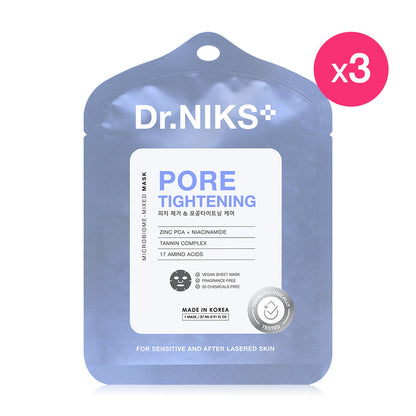 Dr.NIKS Pore Tightening Microbiome-Mixed Mask [27ml x 3pcs]