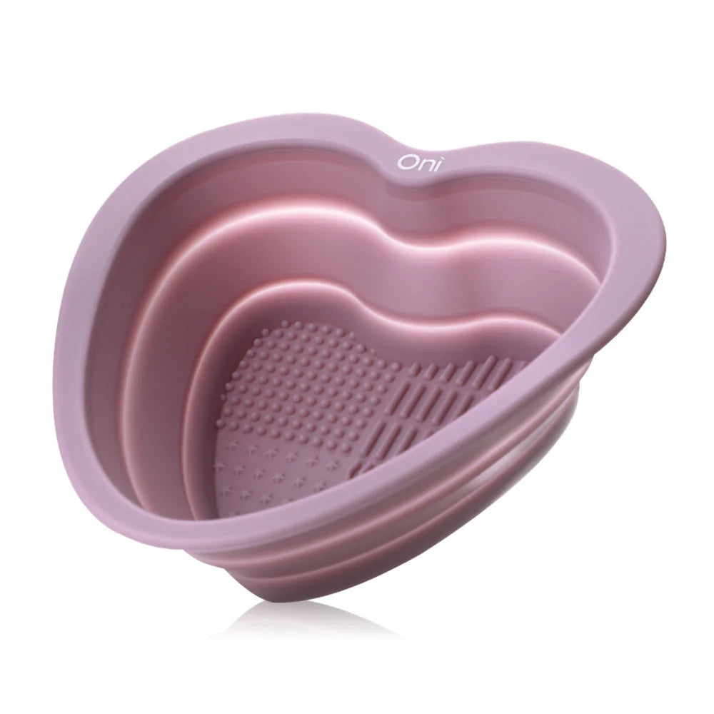Oni Makeup Brush Cleansing Bowl Heart - #Lavender Purple