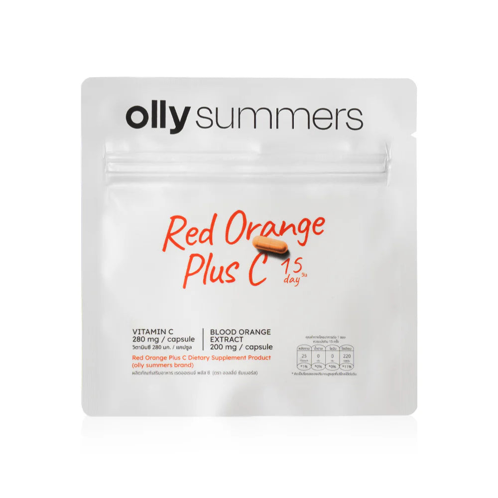 Olly Summers Red Orange Plus C Dietary Supplement 15 Capsules