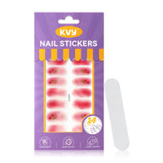 KVY Nail Stickers 14Tips Pinkish Tulips #ZJ-0334