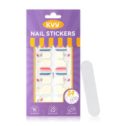 KVY Nail Stickers 14Tips Cute Rainbow #ZJ-0333