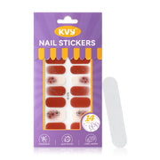 KVY Nail Stickers 14Tips Cinnamon Glitter #ZX-3776