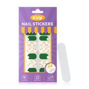 KVY Nail Stickers 14Tips Green Floral #ZJ-0312