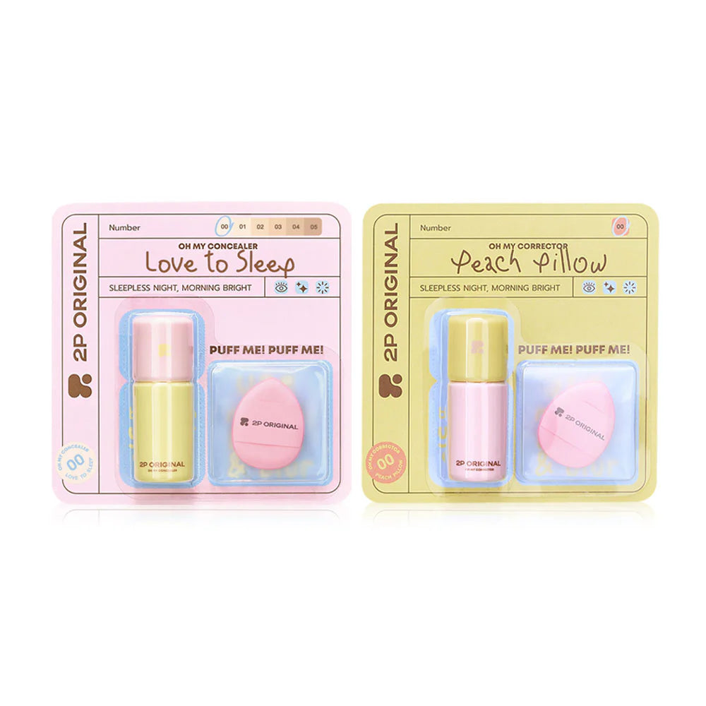 2P Original Oh My Concealer 5g #00 Love To Sleep + Corrector 5g #00 Peach Pillow
