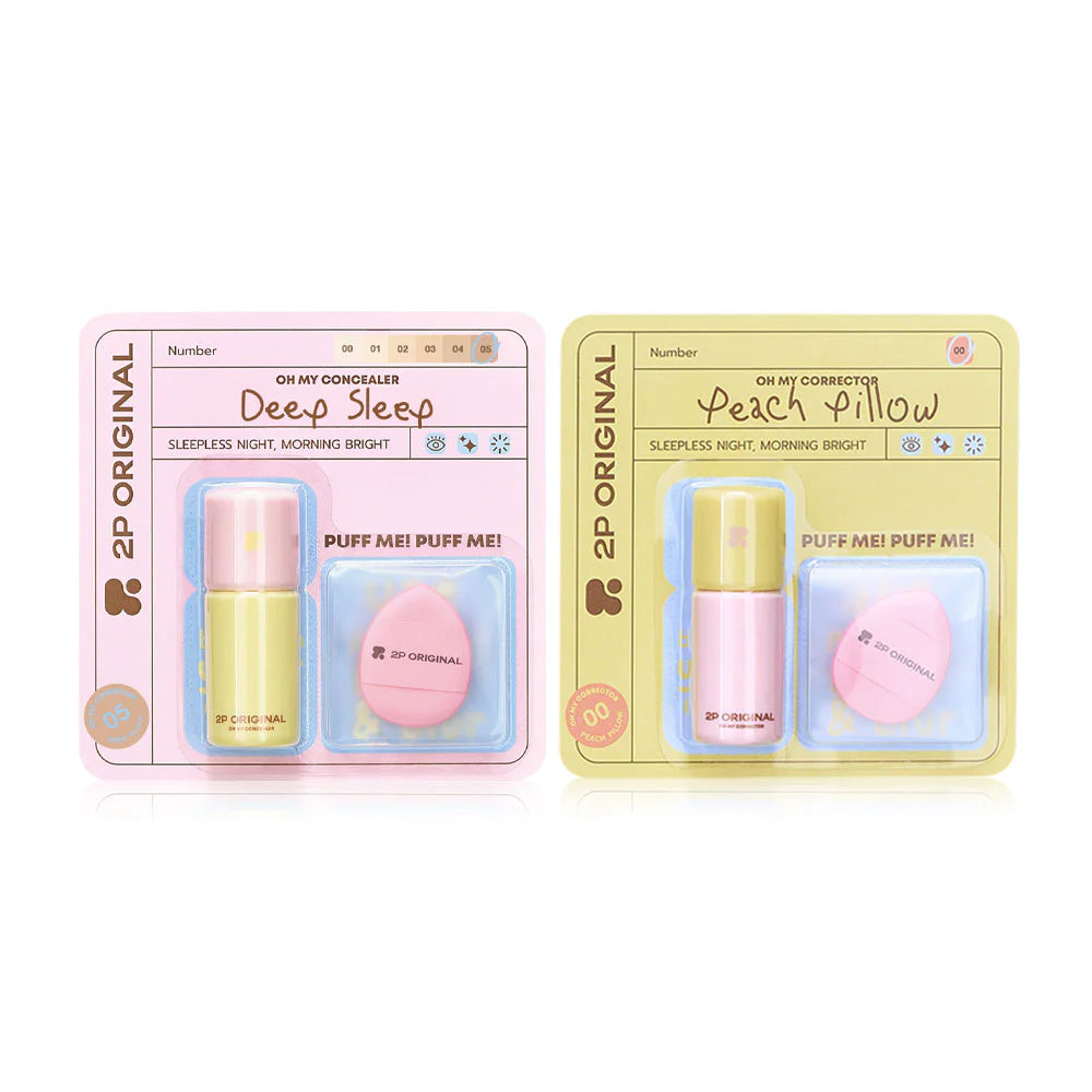 2P Original Set 2 Item Oh My Concealer 5g #05 Deep Sleep + Corrector 5g #00 Peach Pillow