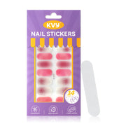 KVY Nail Stickers 14Tips Rose Glitter #ZX-3773