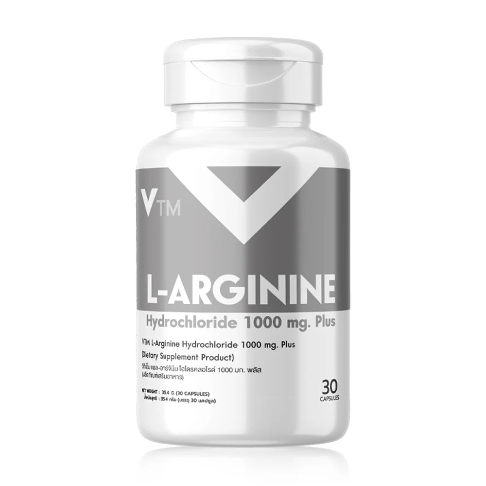VTM L-Arginine Hydrochloride 1000mg Plus 30 Capsules Dietary supplement