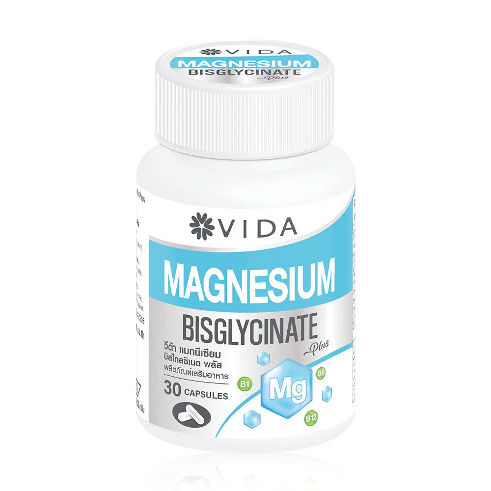 Vida Magnesium Bisglycinate 30 Capsules Dietary Supplement