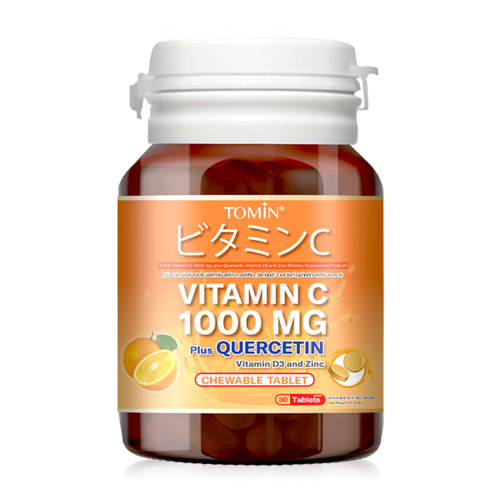 Tomin Vitamin C 1000mg Plus Quercetin Vitamin D3 And Zinc 30 Tablets Dietary Supplement