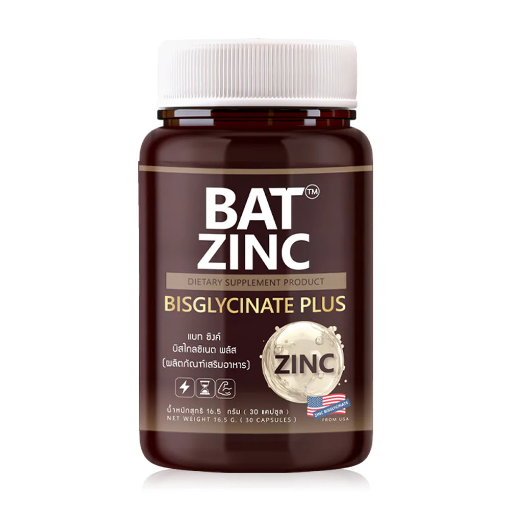 BAT Zinc Bisglycinate Plus 30 Capsules Dietary Supplement