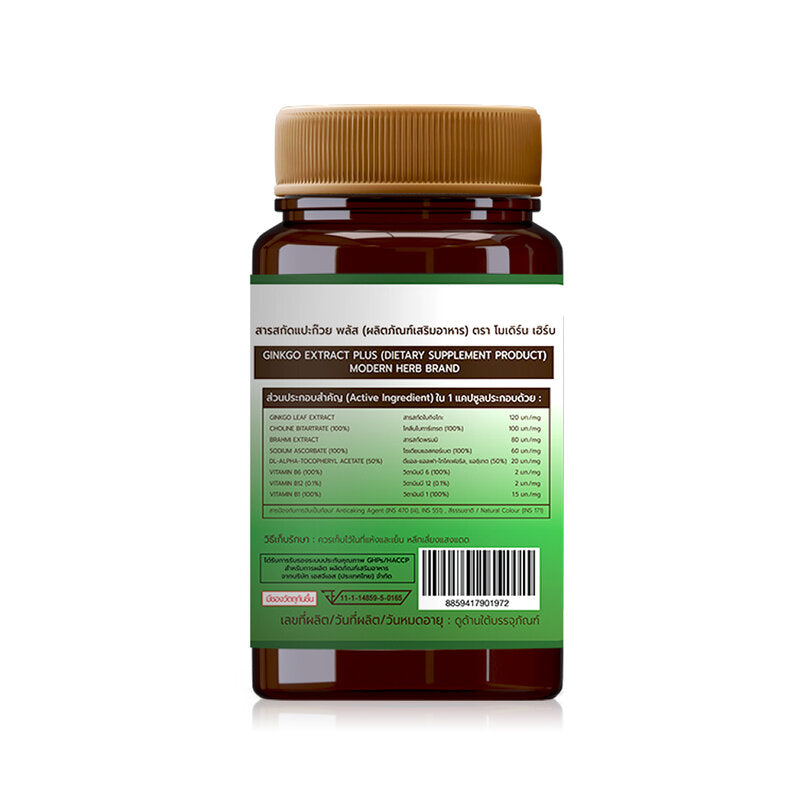 Modern Herb Ginkgo Extract Plus 30 Capsules Dietary Supplement