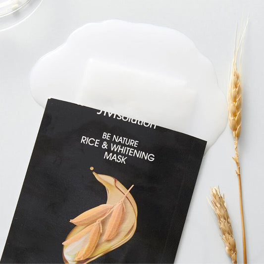 JM Solution Be Nature Rice & Whitening Mask 24ml x 2pcs