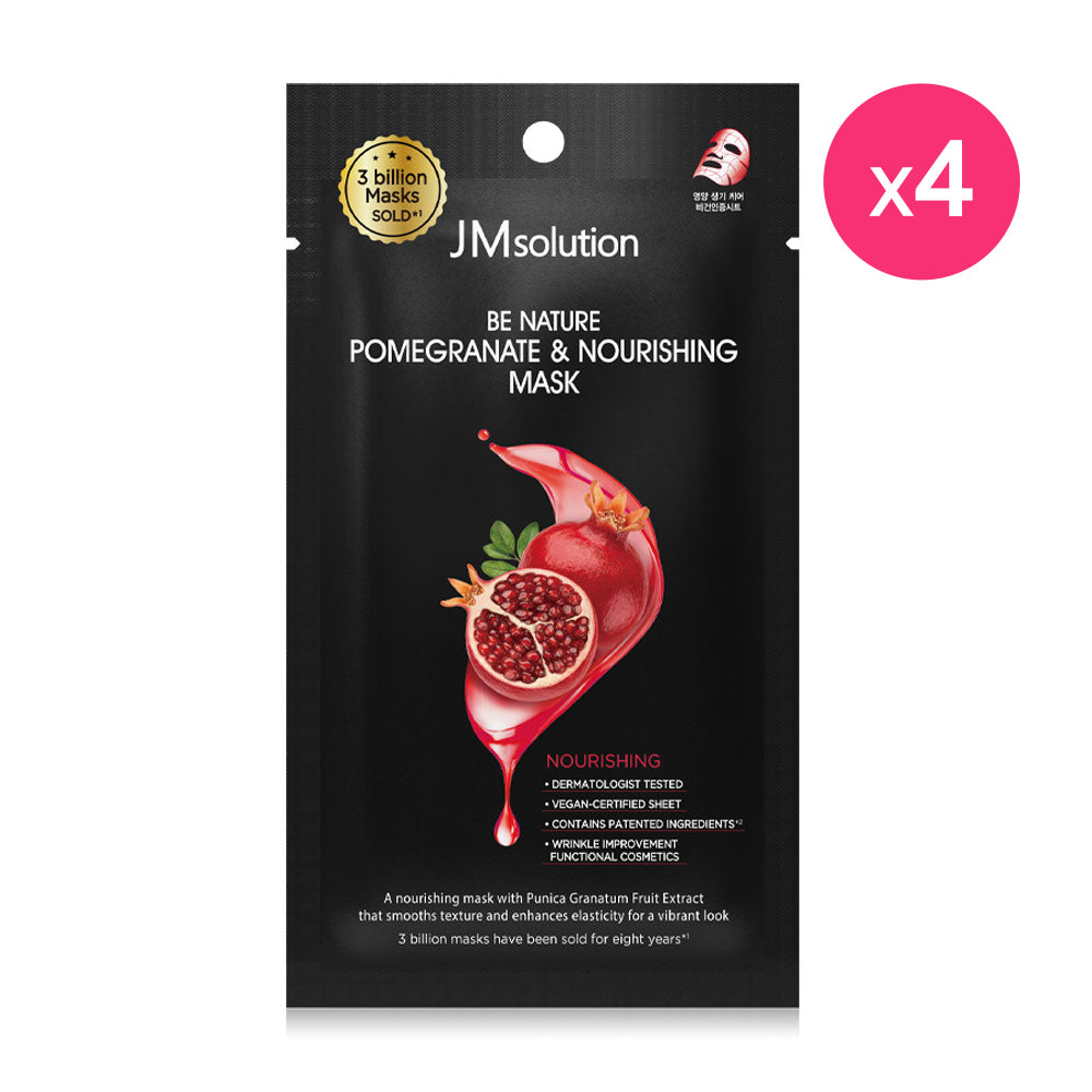 JM Solution Be Nature Pomegranate & Nourishing Mask [24ml x 4pcs]