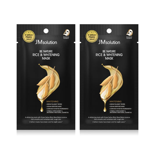 JM Solution Be Nature Rice & Whitening Mask 24ml x 2pcs