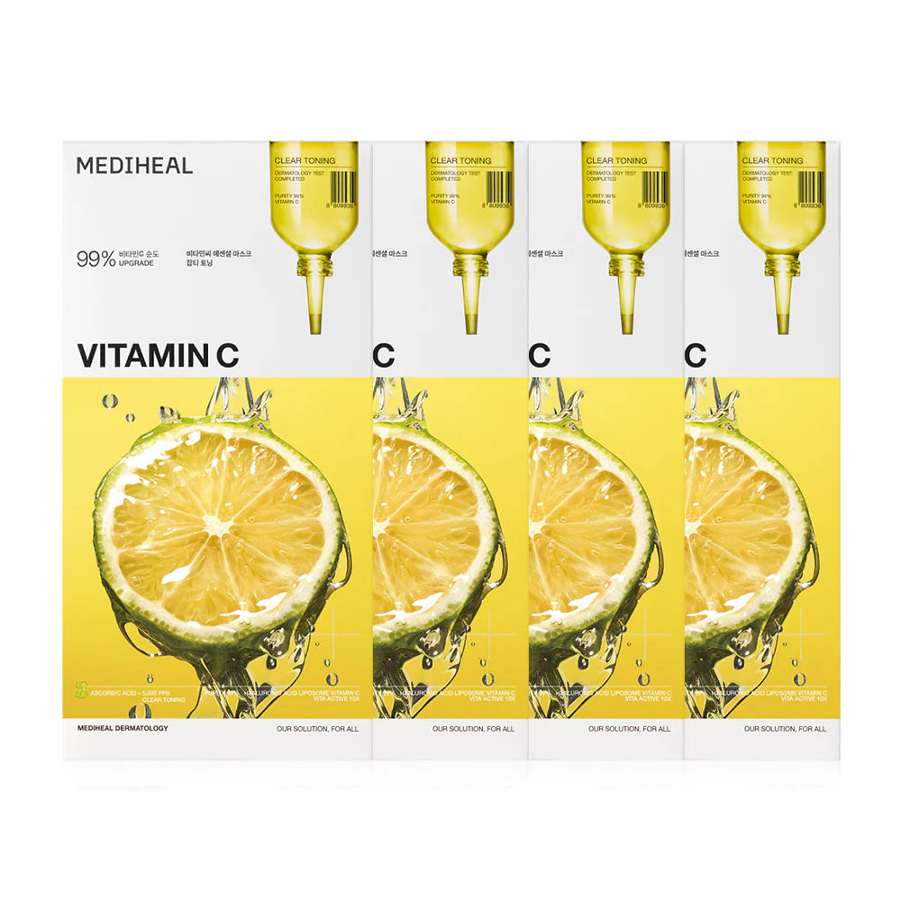 Mediheal Vitamin C Essential Mask Clear Toning Box 24ml x 4pcs