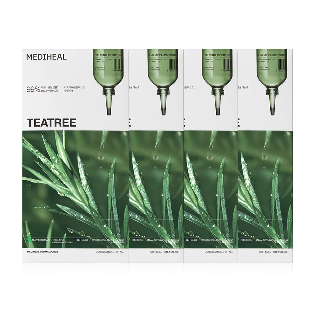 Mediheal Teatree Essential Mask Calming Moisture Box 24ml x 4pcs