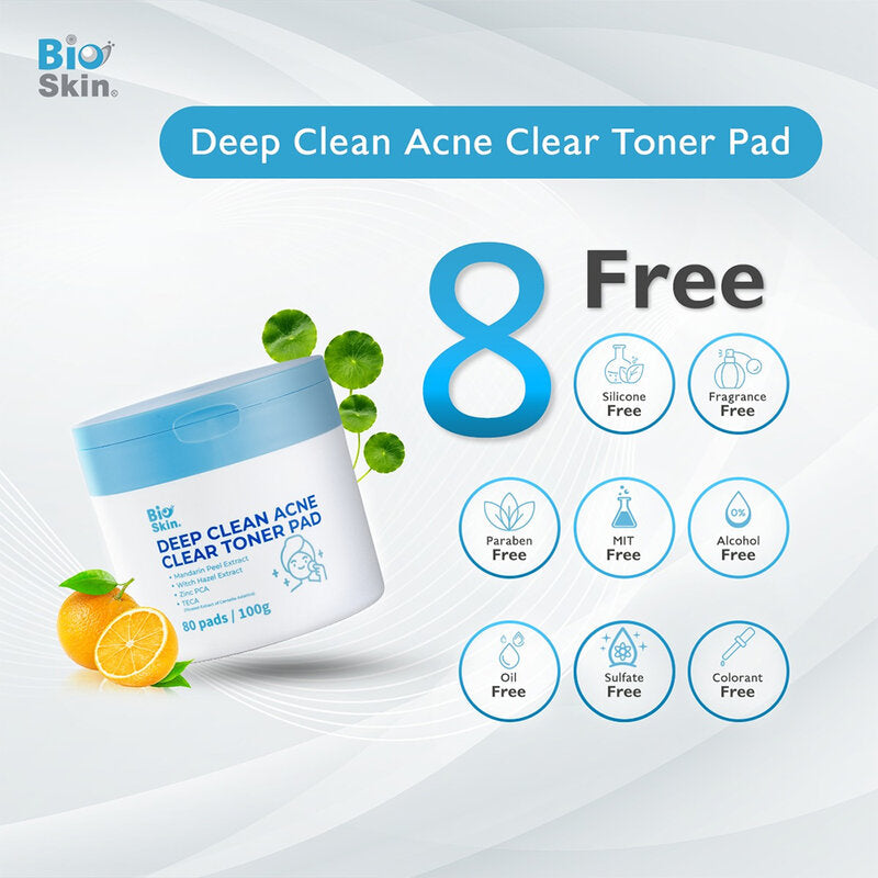 Bioskin Deep Clean Acne Clear Toner Pad 100g