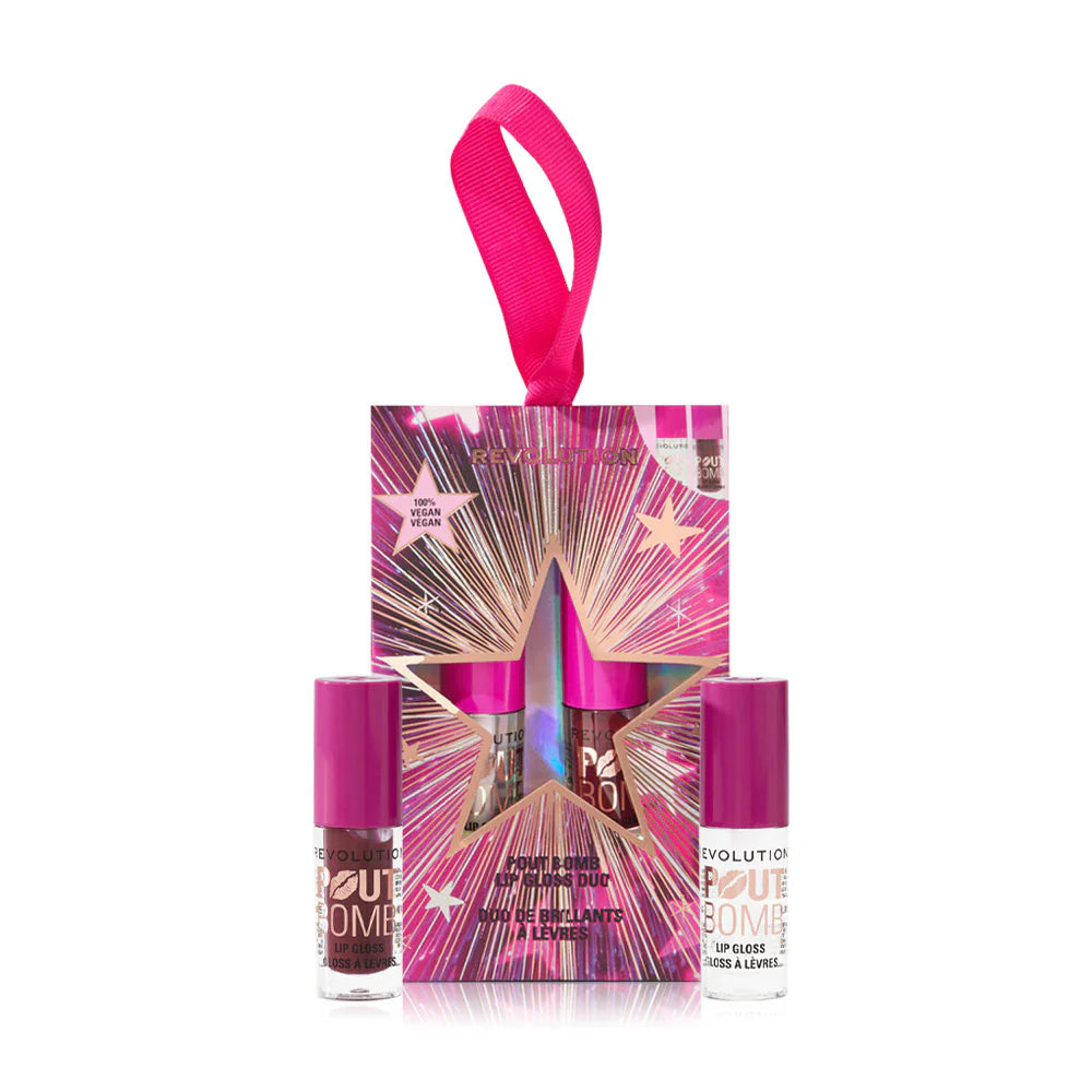 Makeup Revolution Pout Bomb Lip Gloss Duo Gift Set