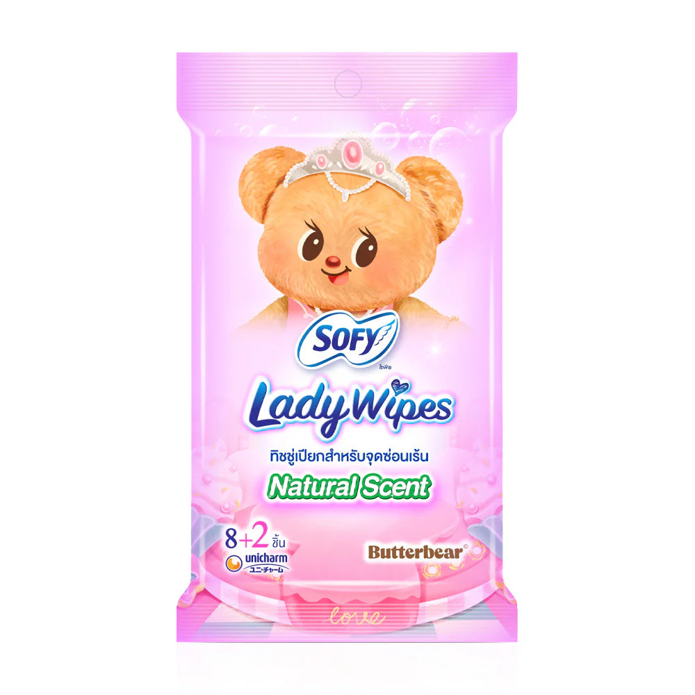 Sofy x Butterbear Lady Wipes Natural Scent 10 Sheets