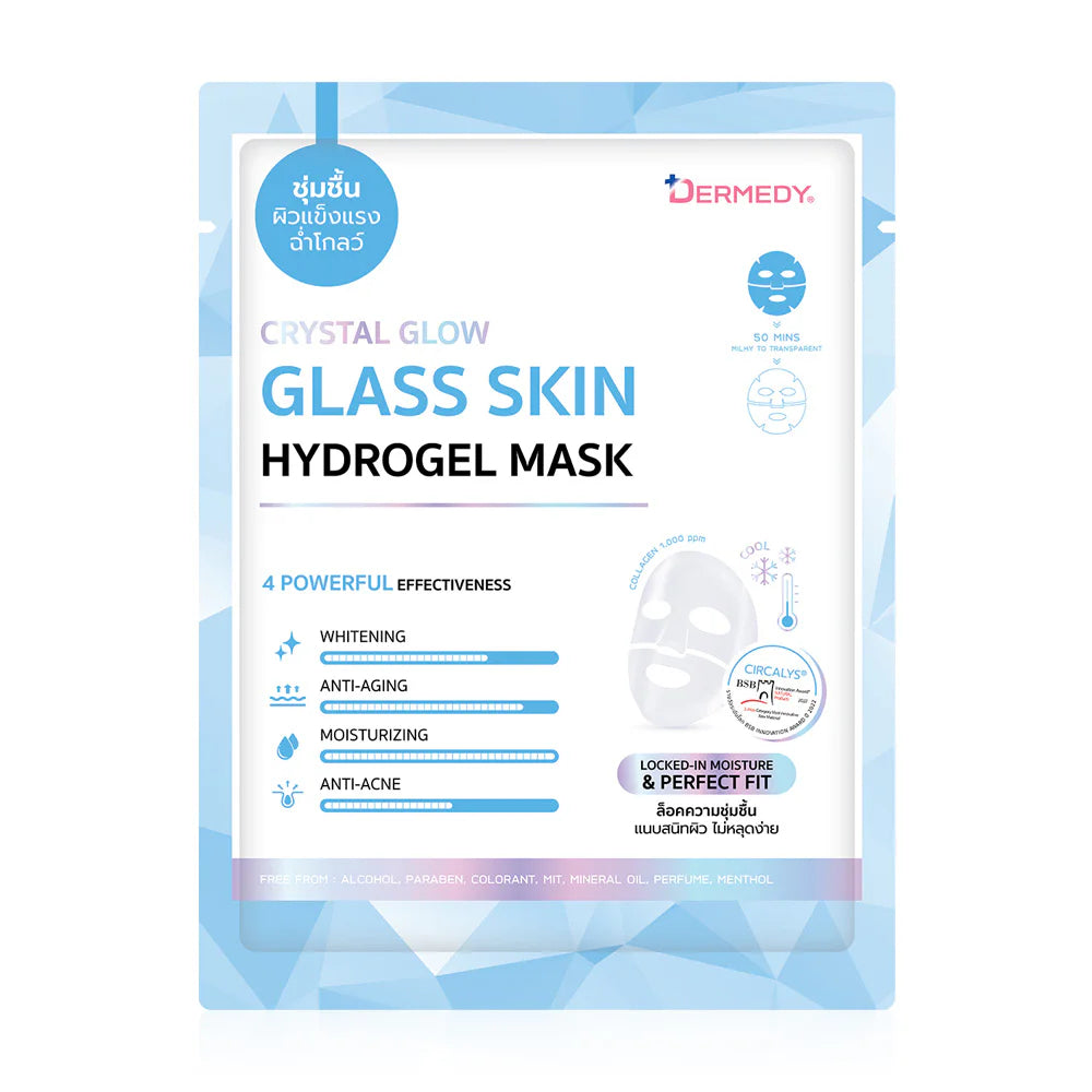 DERMEDY Crystal Glow Glass Skin HydroGel Mask 16g