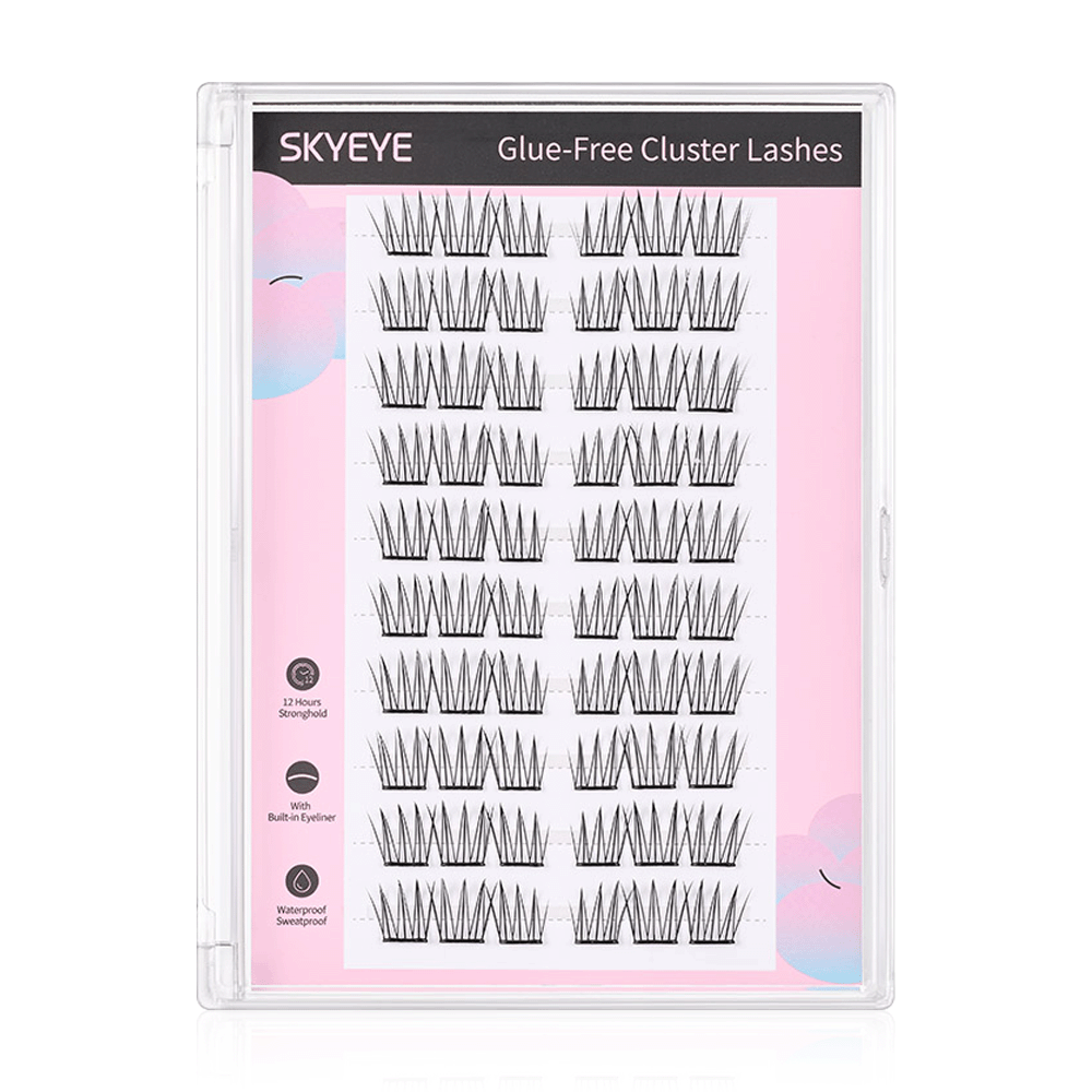 SKYMI Self-adhesive False Eyelashes Black Glue 60pcs #S163 Candy