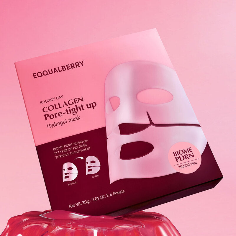 EQQUALBERRY Collagen Pore-Tight Up Hydrogel Mask 30g x 4 Sheets