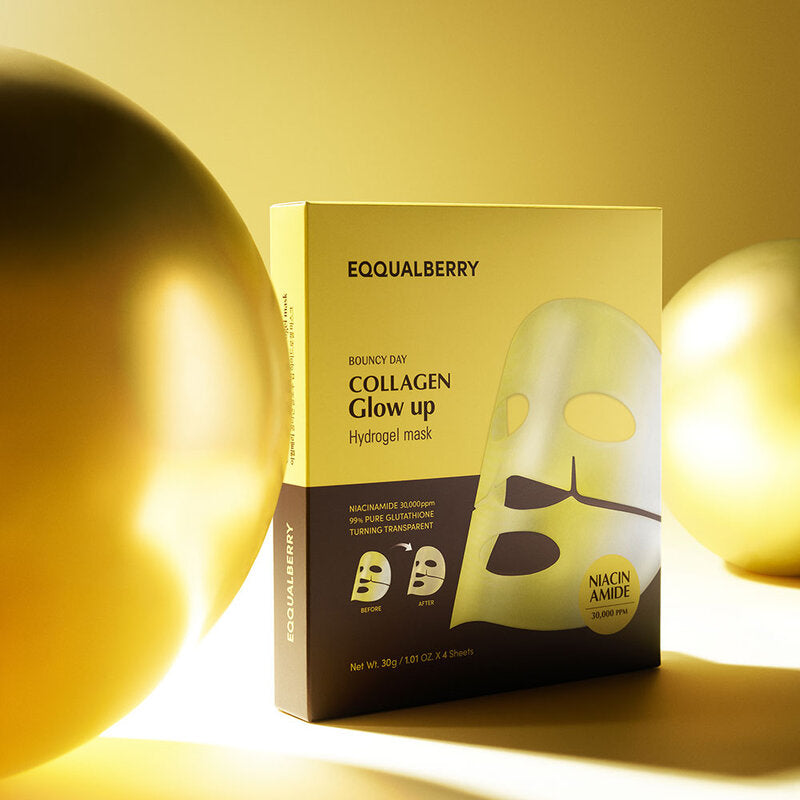 EQQUALBERRY Collagen Glow Up Hydrogel Mask 30g x 4 Sheets