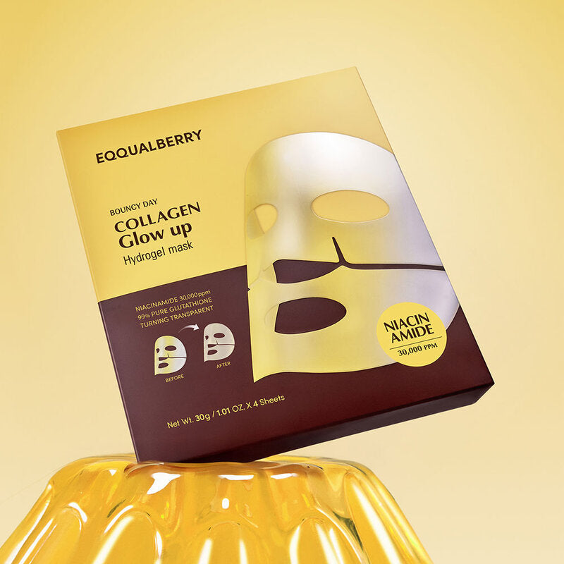 EQQUALBERRY Collagen Glow Up Hydrogel Mask 30g x 4 Sheets
