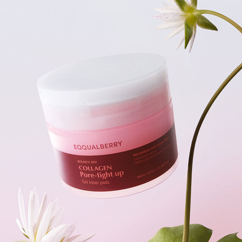 EQQUALBERRY Collagen Pore-Tight Up Gel Toner Pads 60 Pads