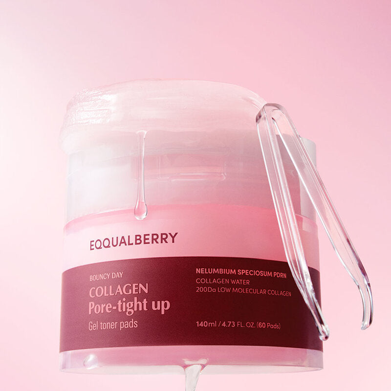 EQQUALBERRY Collagen Pore-Tight Up Gel Toner Pads 60 Pads