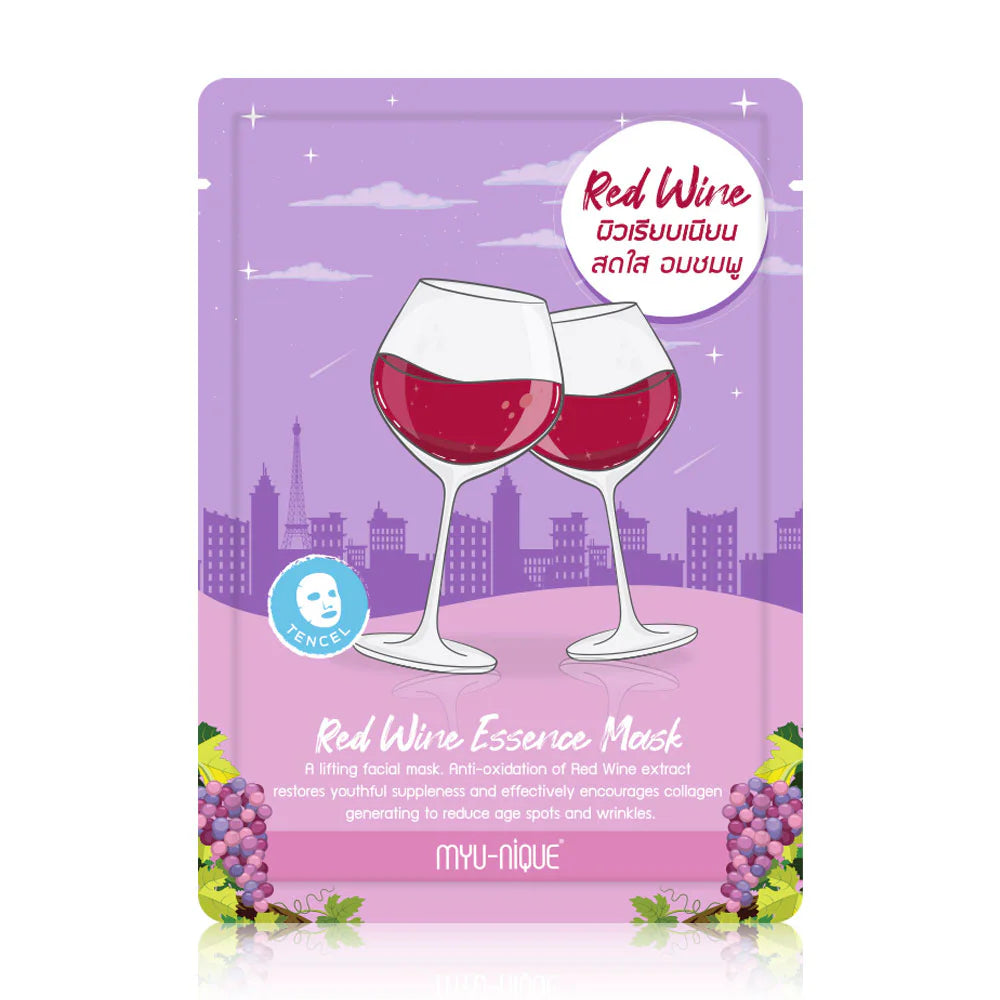 MYU-NIQUE Red Wine Essence Mask 25g