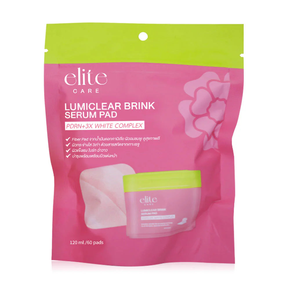 Elite Care LumiClear Brink Serum Pad Refill 120ml [60 Pads]