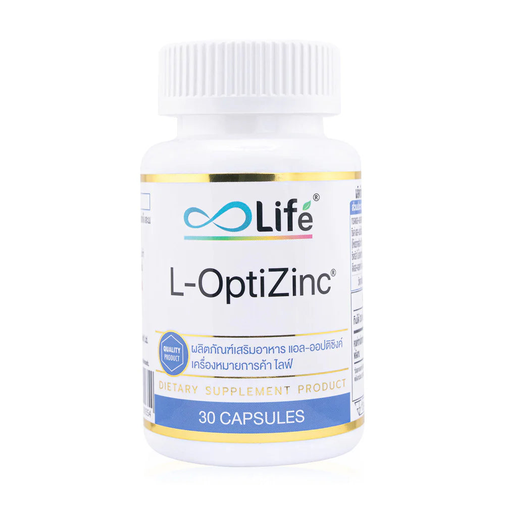 Life L-OptiZinc Dietary Supplement 600mg 30 Capsules