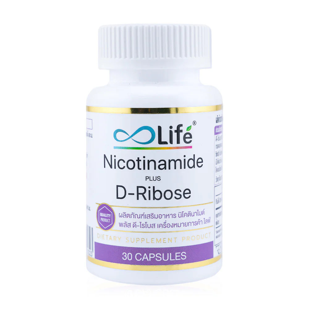 Life Nicotinamide Plus D-Ribose 600mg 30 Capsules