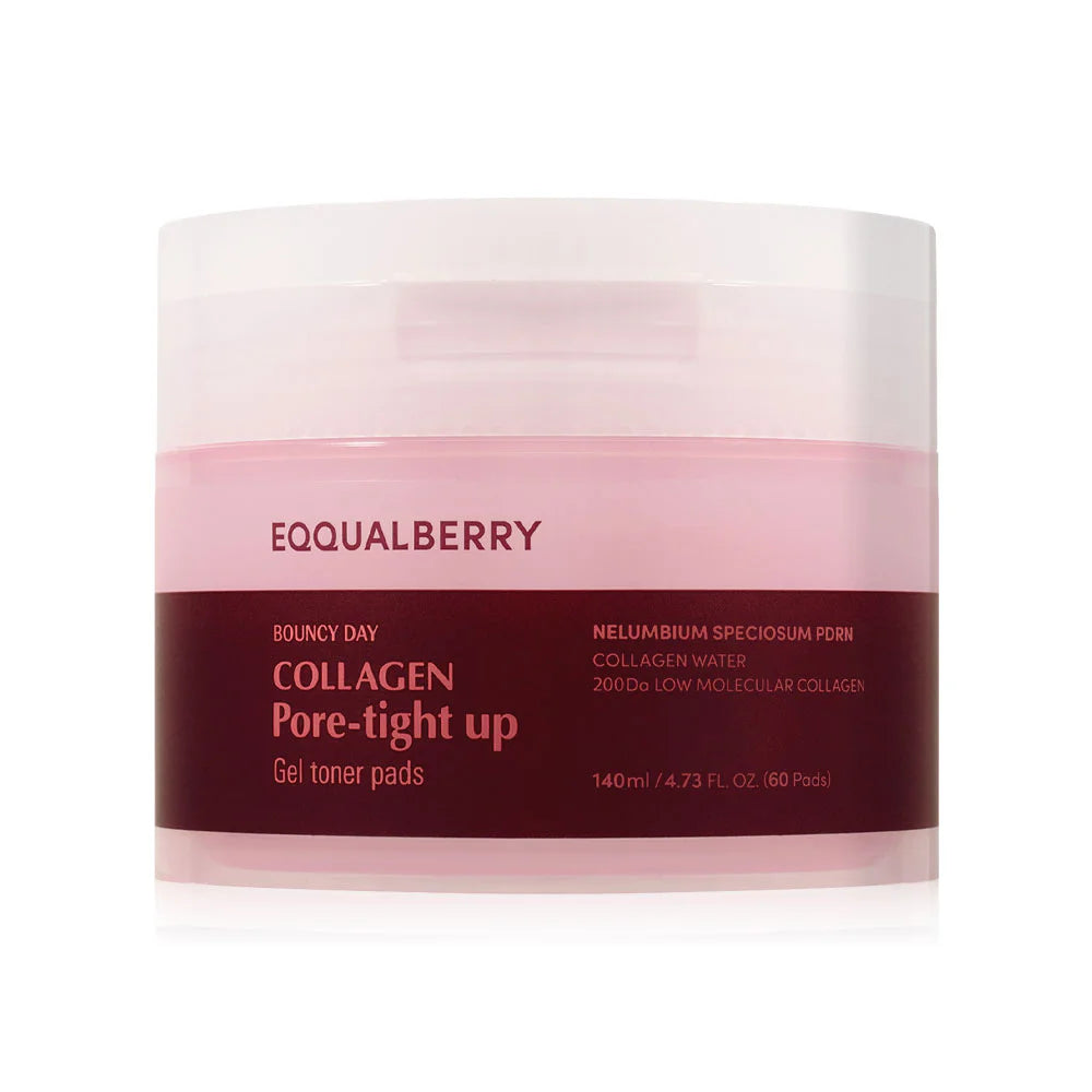 EQQUALBERRY Collagen Pore-Tight Up Gel Toner Pads 60 Pads