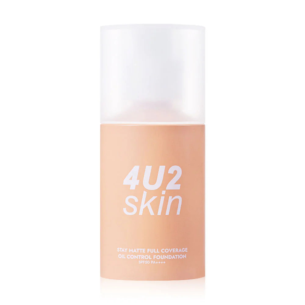 4U2 Stay Matte Full Coverage Oil Control Foundation SPF50 PA++++ 25ml #05 Orange