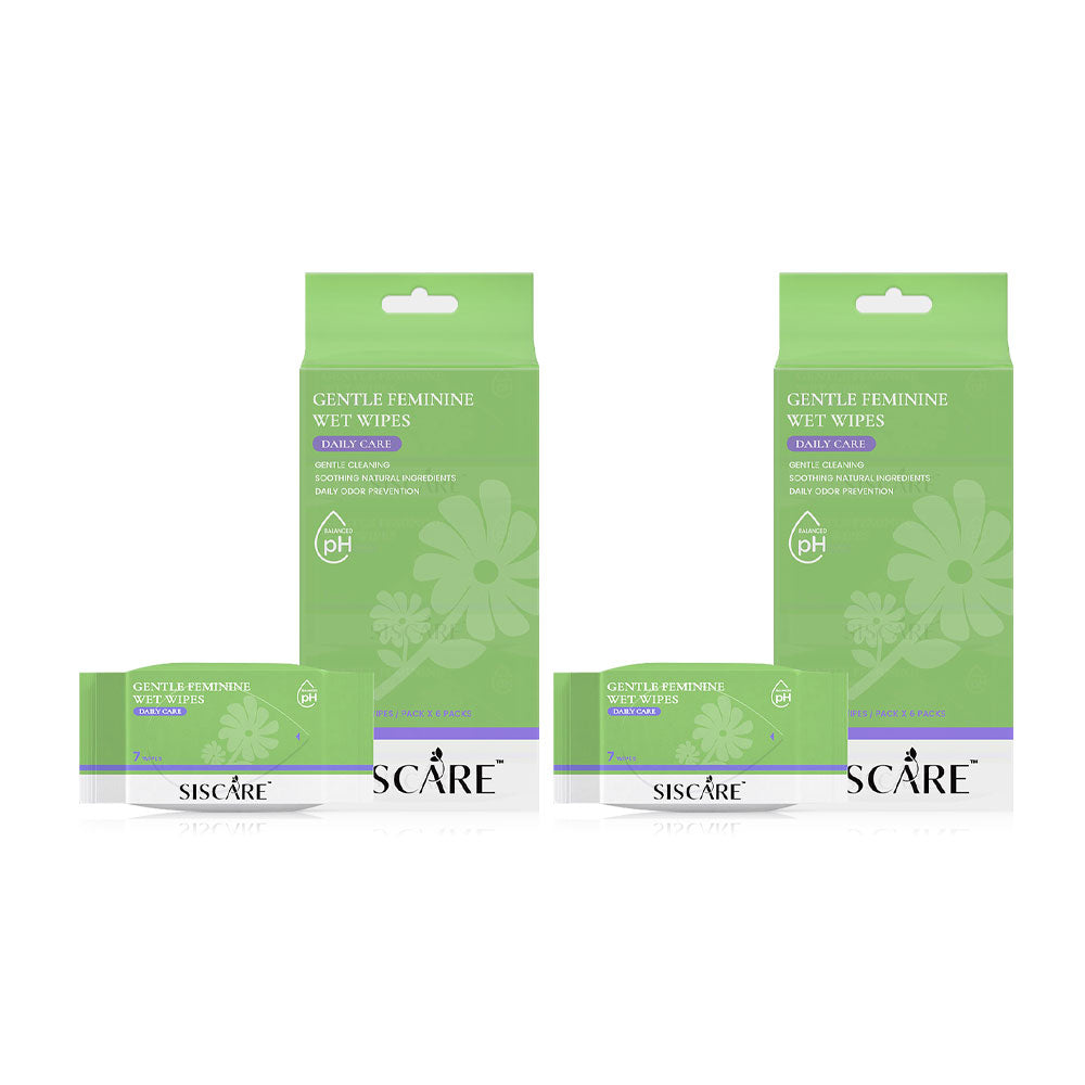 Siscare Gentle Feminine Wet Wipes [6pcs x 2 Packs]