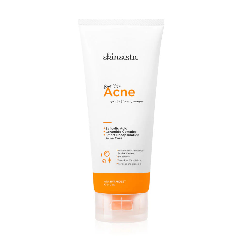 Skinsista Bye Bye Acne Gel-To-Foam Cleanser 140ml