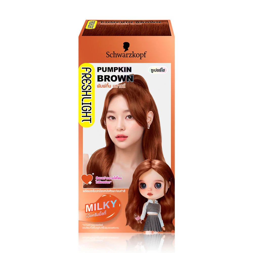 Schwarzkopf Fresh Light Milky Super High Hair Color 129g #Pumpkin Brown
