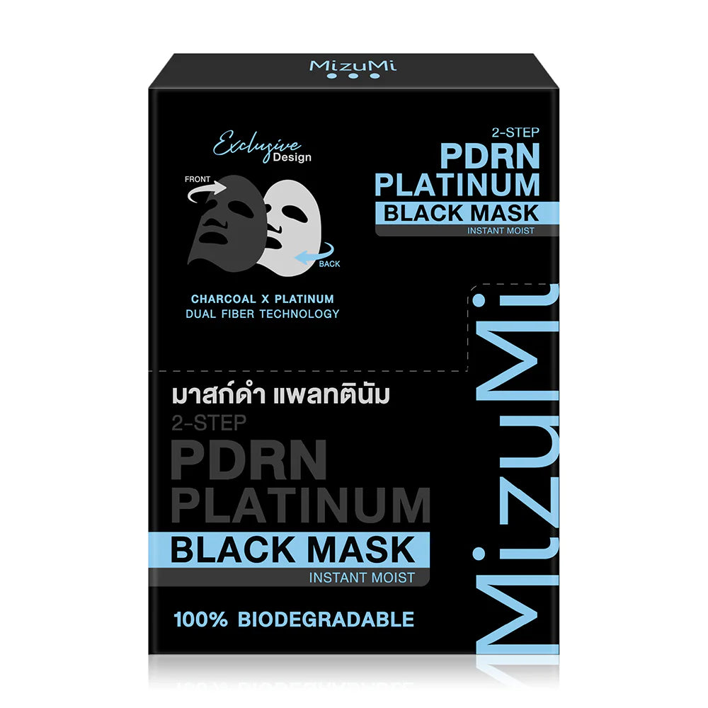 MizuMi PDRN Platinum Black Mask Instant Moist Sheet Mask 30ml x 5pcs